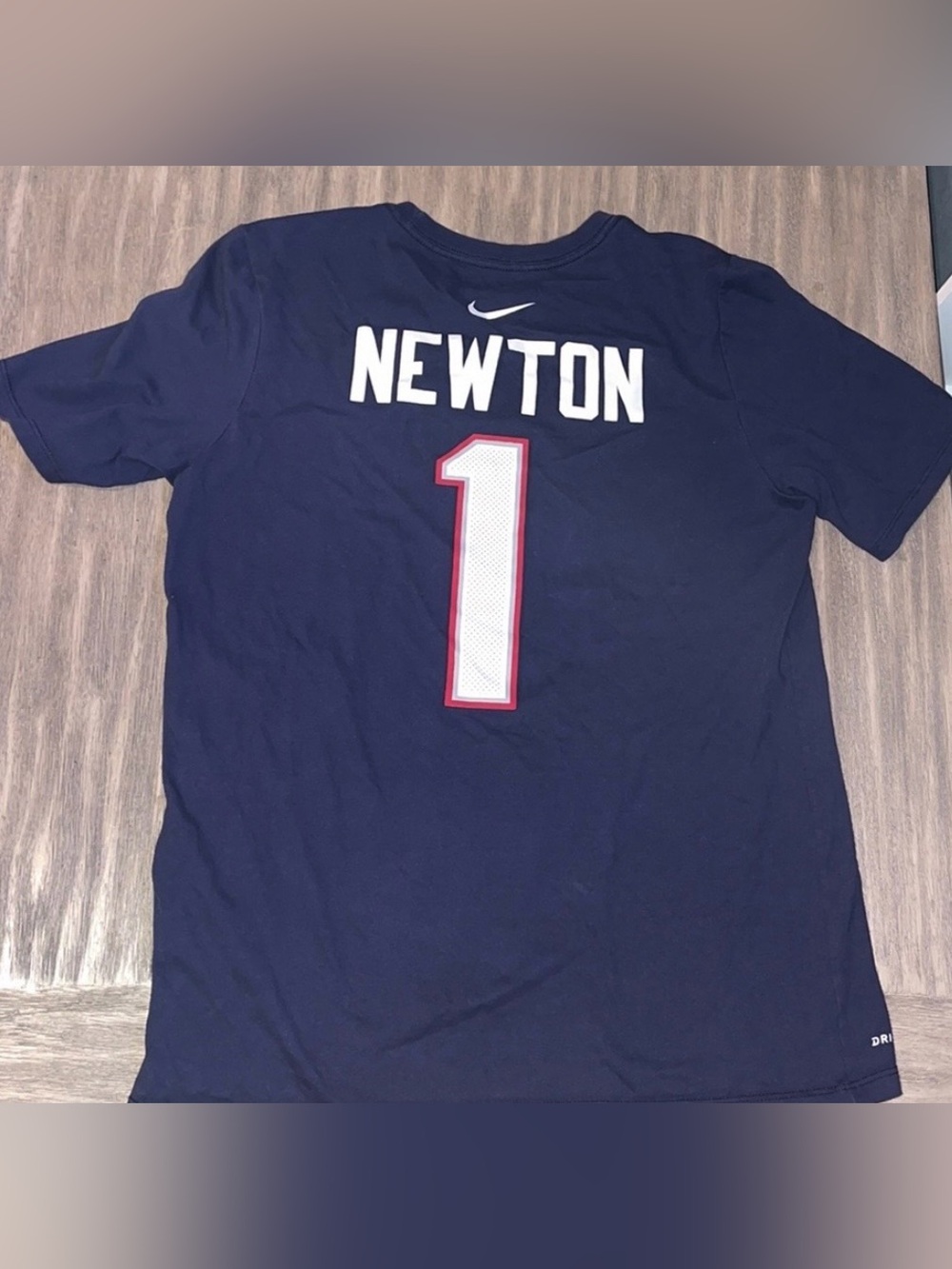 Nike Dri-Fit Crew Tee in Navy with White Logo